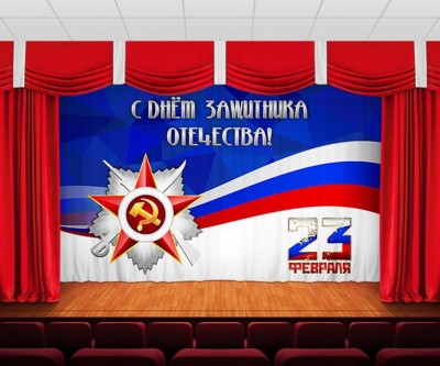 Занавес " С днем Защитника Отечества 13"